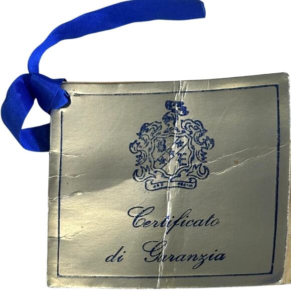 Tre Fuochi Venetian Murano Cobalt Blue Enameled and 24K Gold Decanter+6 Goblets - Picture 11 of 12